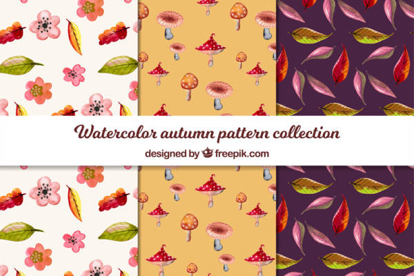 秋季水彩风格面料印花服装印花设计灵感