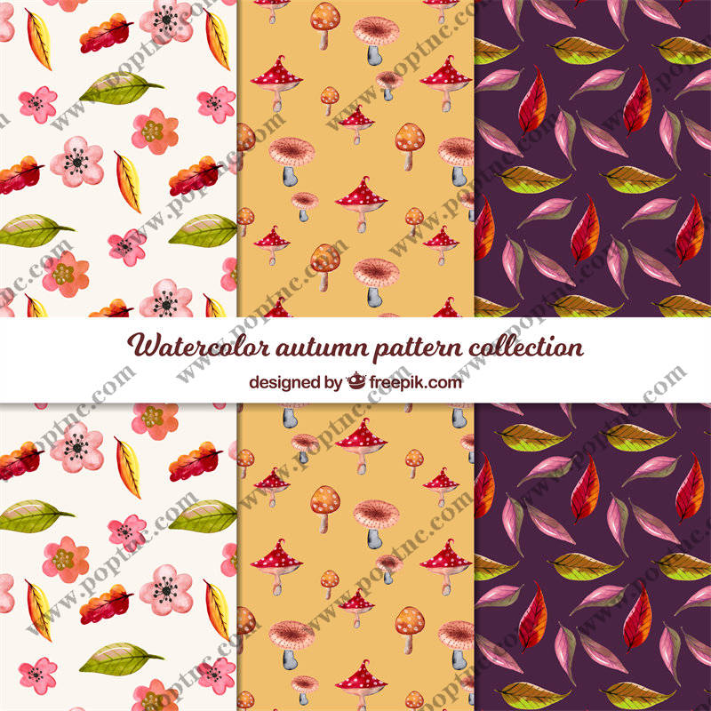 秋季水彩风格面料印花服装印花设计灵感