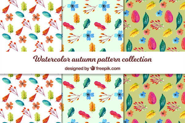 秋季水彩风格面料印花服装印花设计灵感