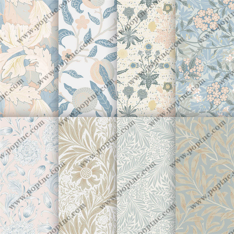 优雅花卉图案面料印花,打造春日清新服装印花风格