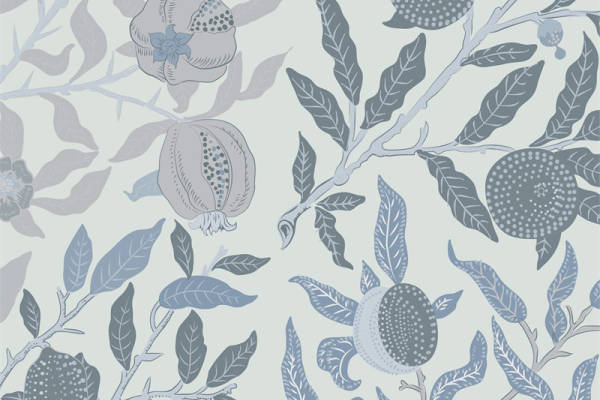 优雅自然风服装印花：细腻花卉图案面料印花设计