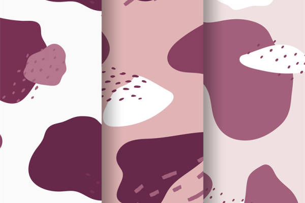 优雅紫色调抽象图案服装印花面料推荐