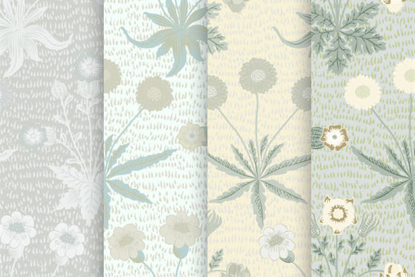 清新自然风格服装印花面料设计,展现春日花卉之美