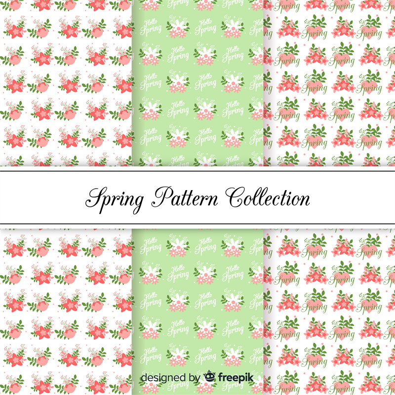 春日花卉图案服装印花面料设计集锦