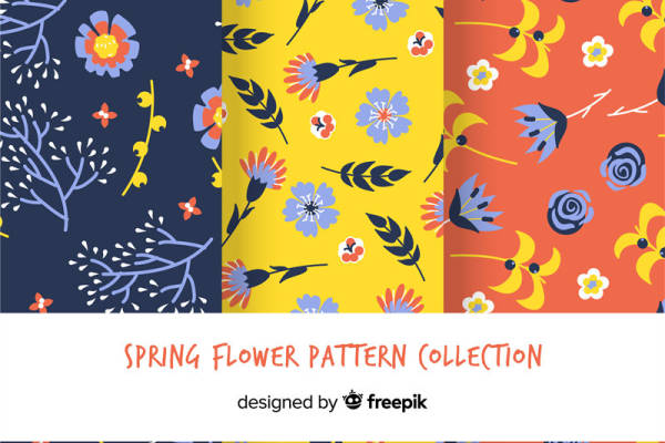 春日花卉图案服装印花:活力四射的面料印花设计