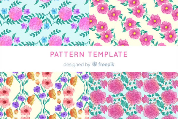 春日浪漫花卉图案服装印花面料设计