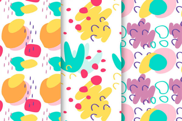 多彩抽象图案面料印花,打造时尚服装印花设计