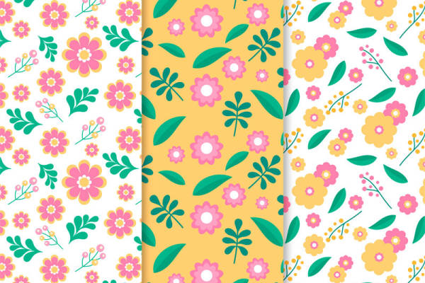 春日花卉图案服装印花面料，打造清新自然风格