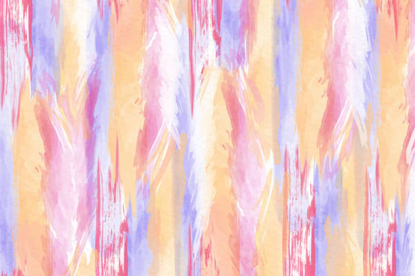 梦幻色彩水彩条纹服装印花面料设计