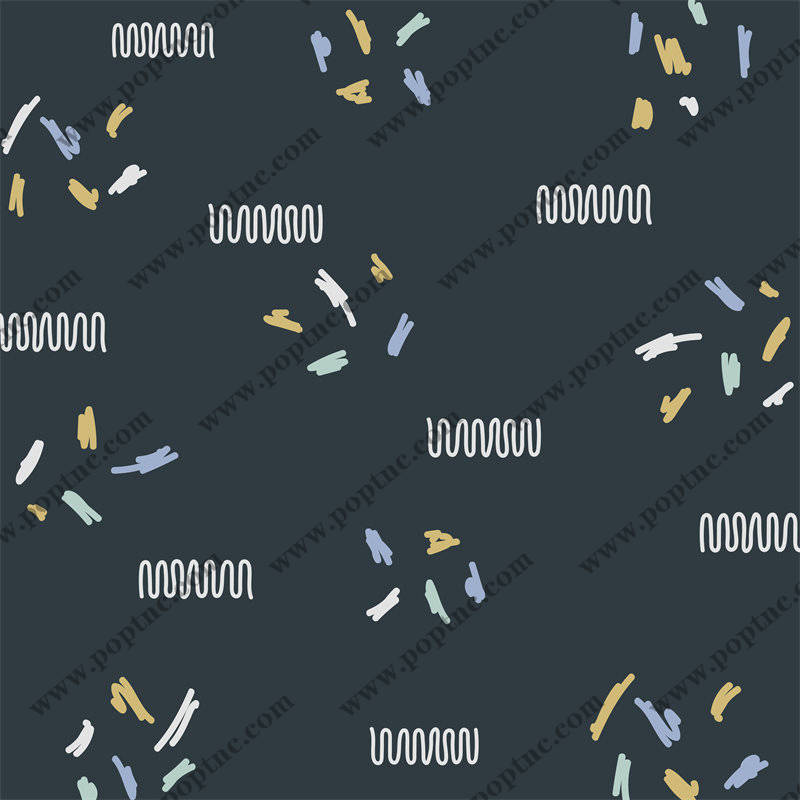 抽象艺术风格服装印花:多彩线条与几何图案的完美融合