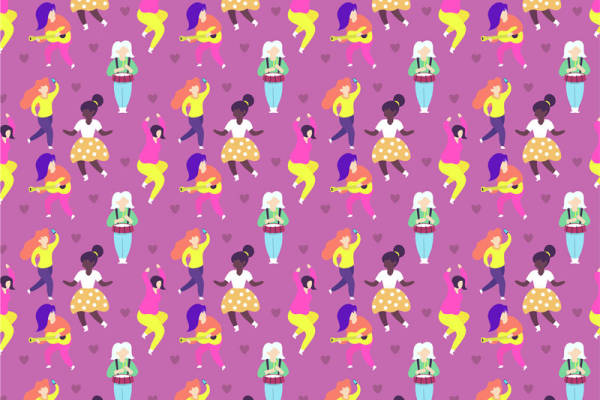 活力四射的舞蹈女孩面料印花,为服装增添动感