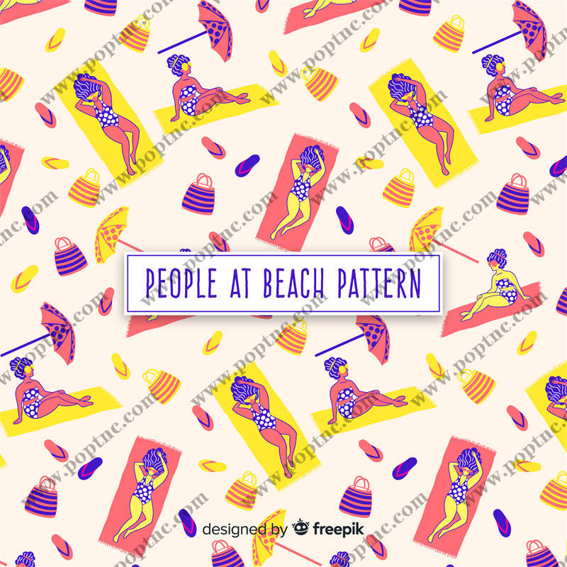 夏日海滩风情:活力四射的面料印花服装