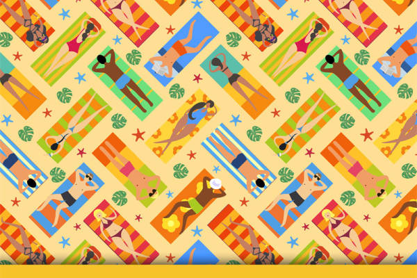 夏日海滩风情面料印花,点亮你的服装印花设计