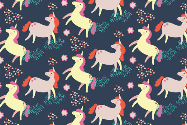 可爱羊驼图案服装印花面料设计,适合儿童和休闲装