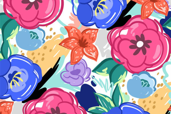 春日绽放：多彩手绘风格面料印花服装