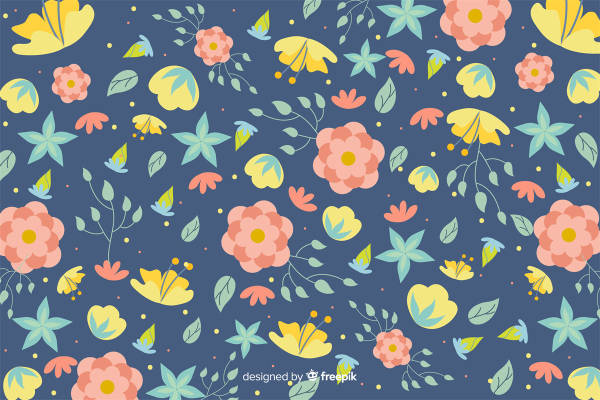 春日花卉图案服装印花面料设计