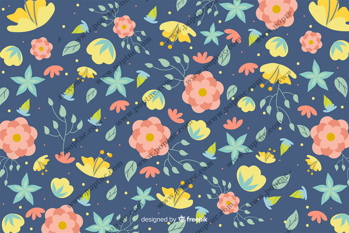 春日花卉图案服装印花面料设计