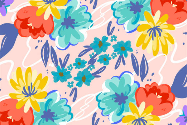 春日色彩斑斓花卉面料印花设计，点亮你的服装印花时尚