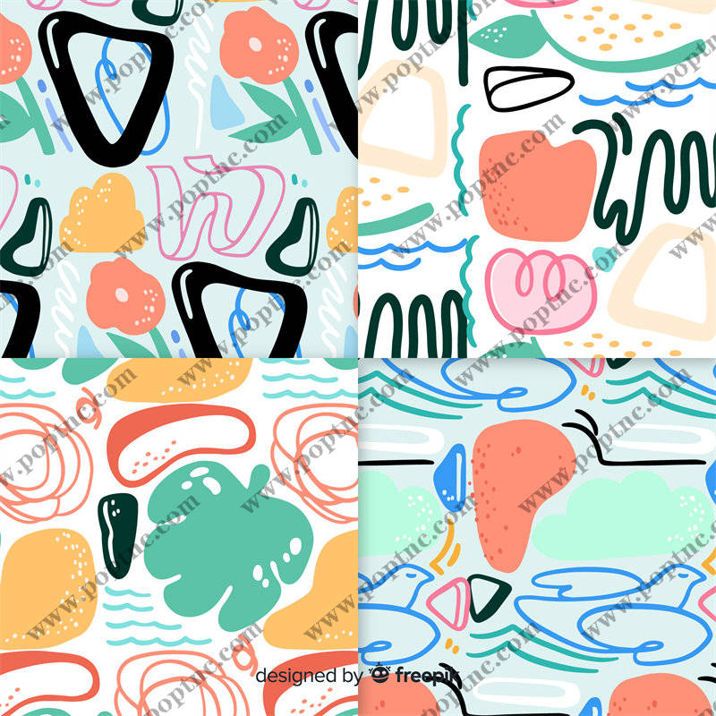 探索抽象艺术风格服装印花:多彩面料印花设计