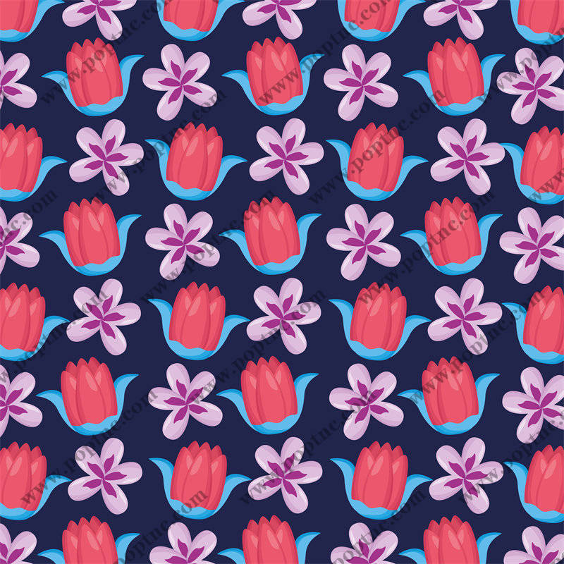 春日花卉图案面料印花,为服装增添活力色彩