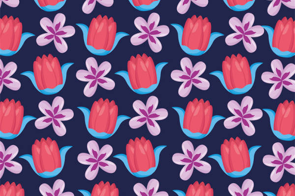 春日花卉图案面料印花,为服装增添活力色彩