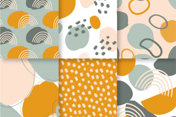 现代抽象几何图案面料印花,打造时尚服装印花新趋势