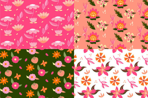 春日花卉图案服装印花面料:时尚与自然的完美融合