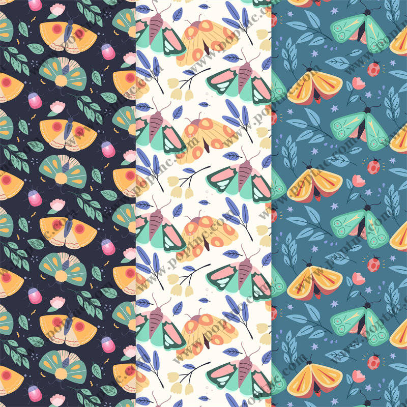 探索自然之美:多彩蝴蝶与花卉服装印花面料