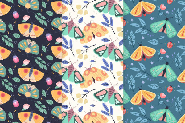 探索自然之美:多彩蝴蝶与花卉服装印花面料