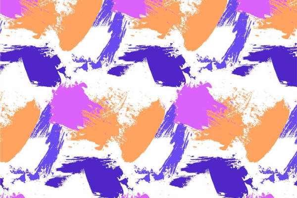 活力四射的抽象艺术服装印花面料设计