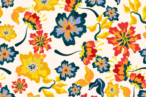 春日绽放:多彩花朵服装印花面料设计
