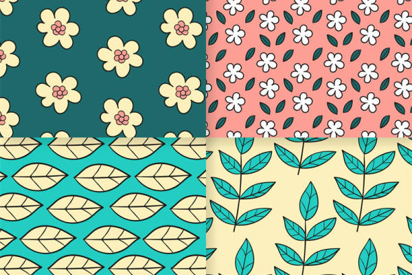 探索自然之美：花卉与叶子图案服装印花面料