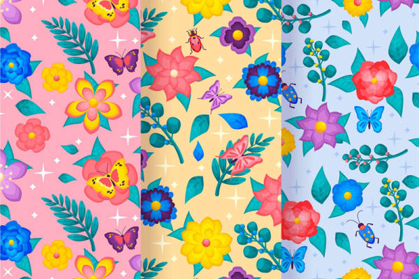 春日花园系列:多彩花卉服装印花面料设计