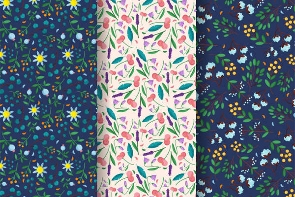 春日花卉图案服装印花面料:自然清新风格