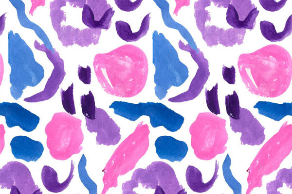 绚丽多彩水彩花卉面料印花，打造春夏时尚服装印花