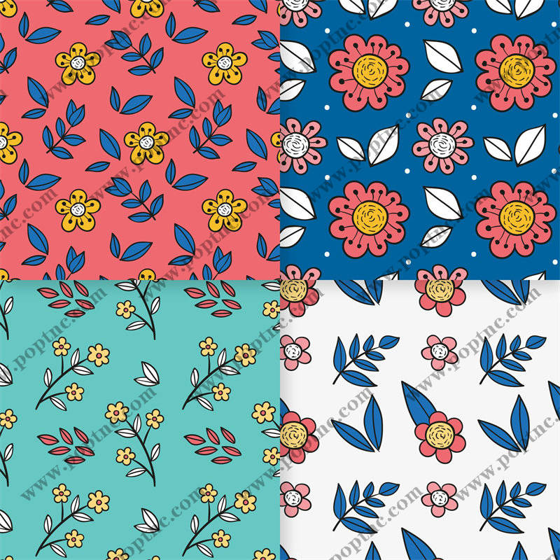 春日清新花卉图案服装印花面料推荐