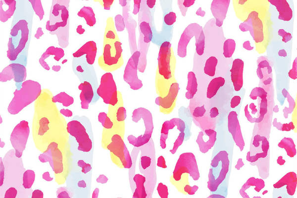 春日活力水彩斑点服装印花面料设计