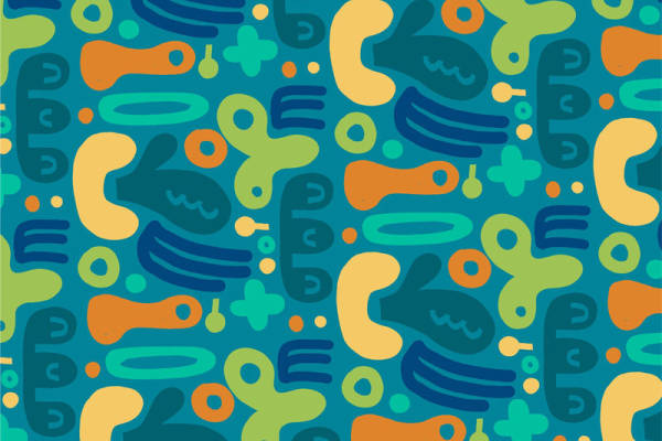 活力四射的彩色抽象图案面料印花服装印花设计