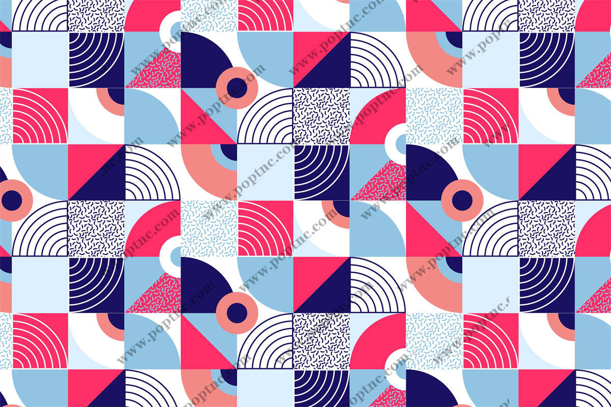 现代几何图案面料印花,打造时尚服装印花新潮流