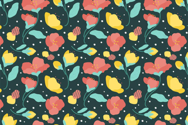 春日花园：多彩花卉图案服装印花面料