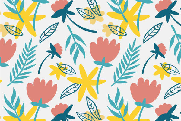 春日花卉图案服装印花面料，打造清新自然风格