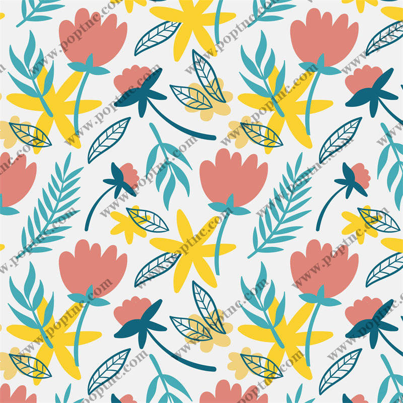 春日花卉图案服装印花面料,打造清新自然风格