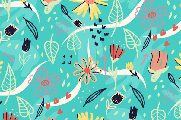 春日清新花卉图案服装印花面料推荐