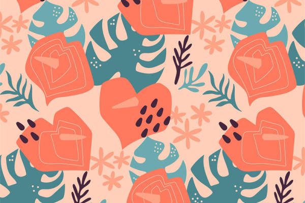 春日清新风格服装印花面料：花卉与信封的浪漫邂逅