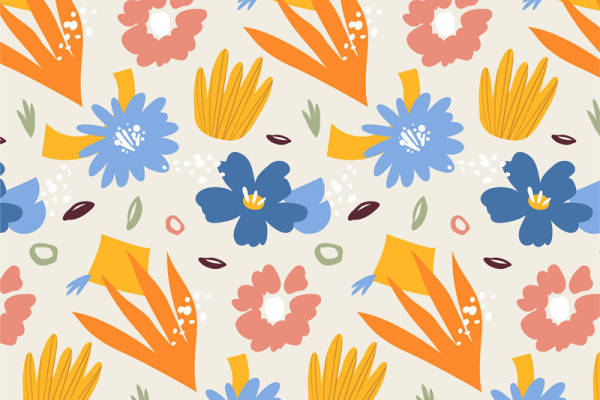 春意盎然的花卉图案服装印花面料设计