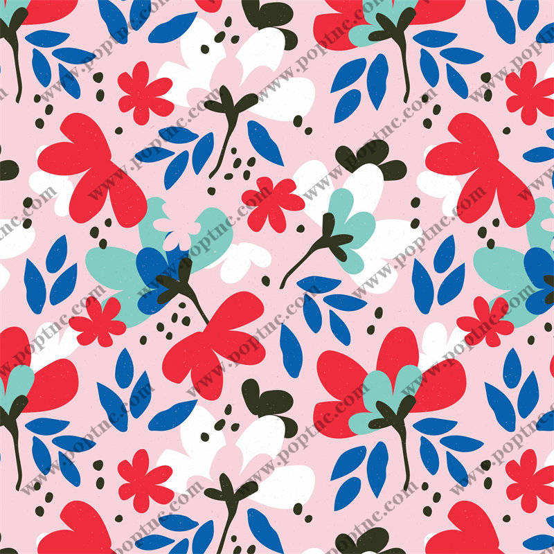 春日浪漫粉色花卉面料印花 时尚服装印花设计