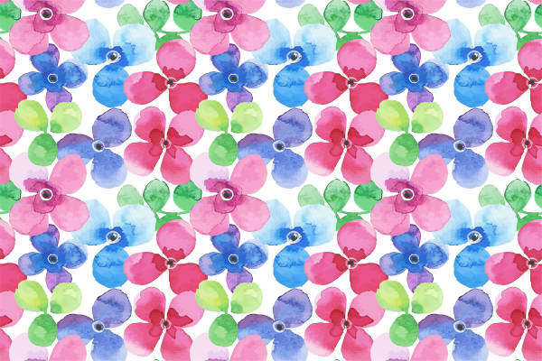多彩水彩花卉面料印花，为服装增添自然之美