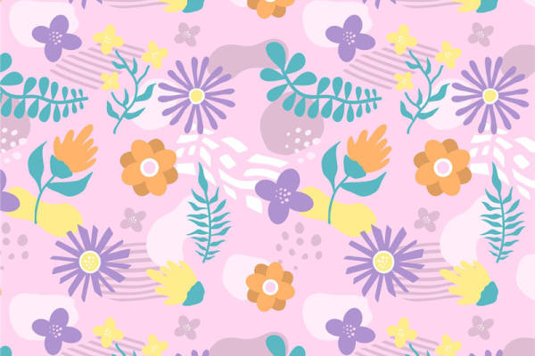 春日花卉图案服装印花面料，打造清新自然风格