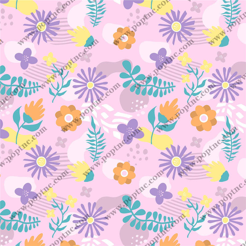 春日花卉图案服装印花面料,打造清新自然风格