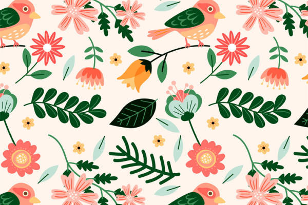 春日花园:清新自然风格的面料印花服装设计